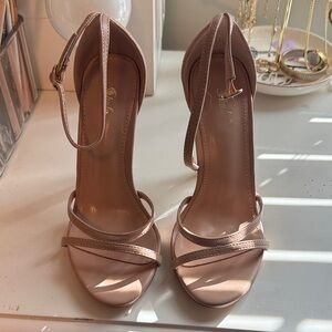 SHEIN Blush Strappy Heels